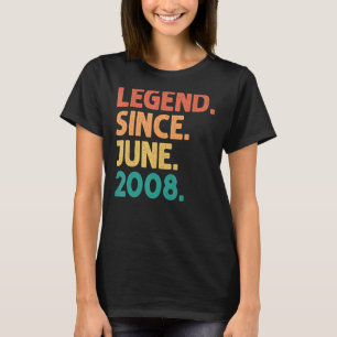 14th Birthday Legend Since June 2008 14 Years Old T-Shirt