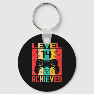14th Birthday Level 14 Achieved Gamer Funny Birthd Key Ring
