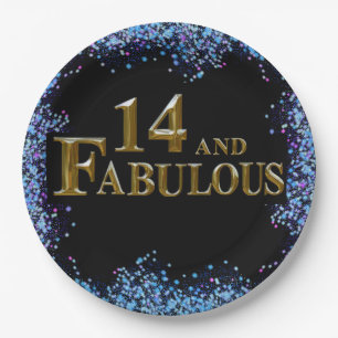 14th Birthday Paper Plate