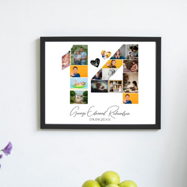 14th Birthday Photo Collage Poster Keepsake (Creator Uploaded)