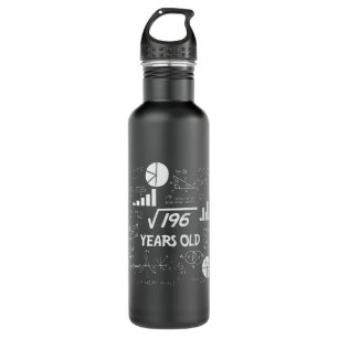 14th Birthday Square Root Math 14 Years Old Bday 710 Ml Water Bottle