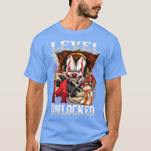 14th Birthday Video Gamer Scary Clown Turning 14 G T-Shirt