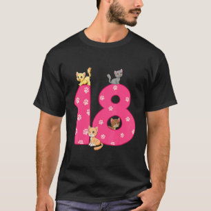 14th Cat Birthday Celebrant 14 Year Old Kitten Bda T-Shirt