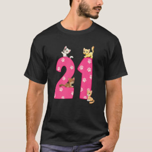 14th Cat Birthday Celebrant 14 Year Old Kitten Bda T-Shirt