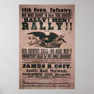 14th Connecticut Infantry Recruitment Poster