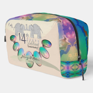 14th Ivory Anniversary Opals Dopp Kit