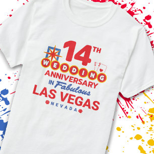 14th Wedding Anniversary Couples Las Vegas Trip T-Shirt