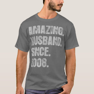 14th Wedding Anniversary For Him Amazing Husband S T-Shirt