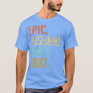 14th Wedding Anniversary For Him Epic Husband Sinc T-Shirt
