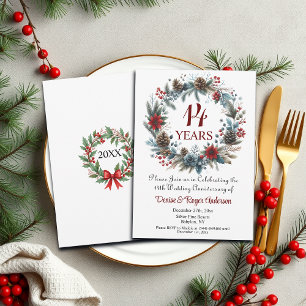 14th Wedding Anniversary Winter Invitation