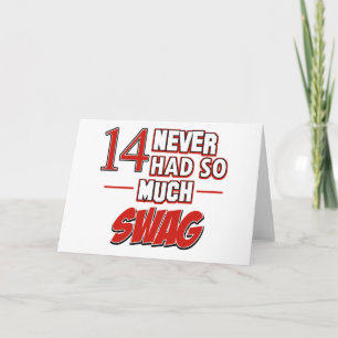 14th year birthday designs card