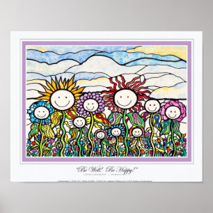 14x11"Be Well..." Ekleberry All-colour ribbon art Poster