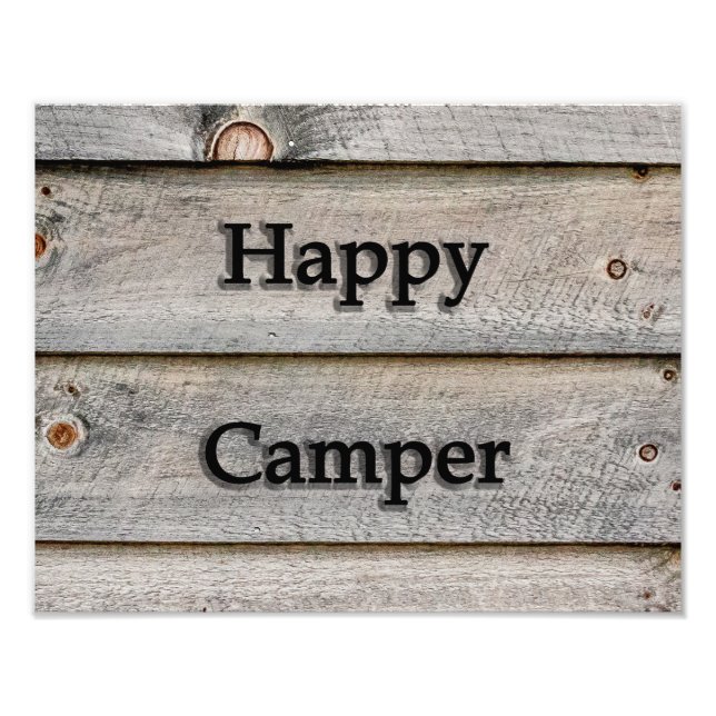 14x11 Happy Camper Photo Print (Front)