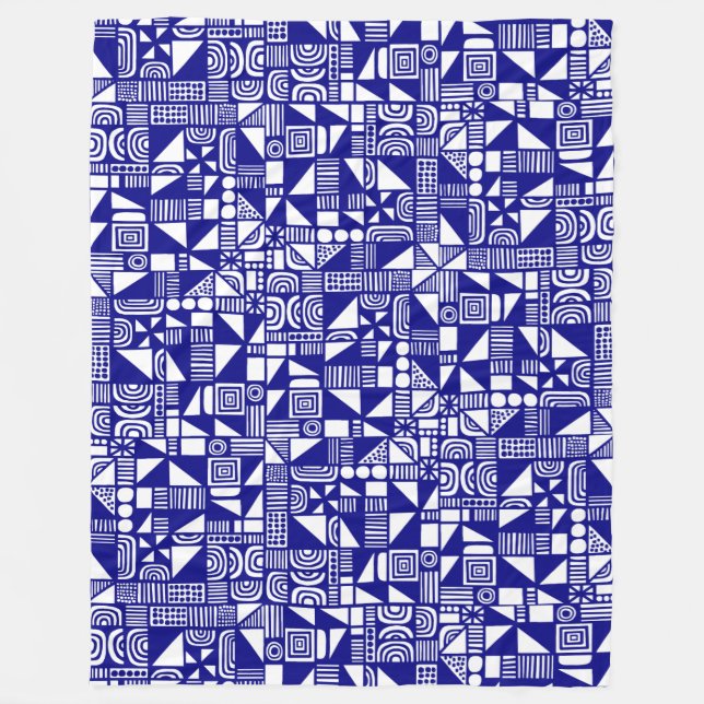 150215v2 - Dark Blue Fleece Blanket (Front)