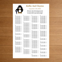 150 Funny Penguin Greeter Wedding Seating Chart