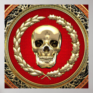 [150] Golden Skull Poster