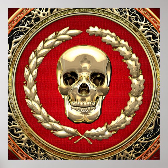 [150] Golden Skull Poster (Front)