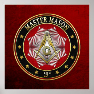 [150] Master Mason - 3rd Degree Square & Compasses Poster