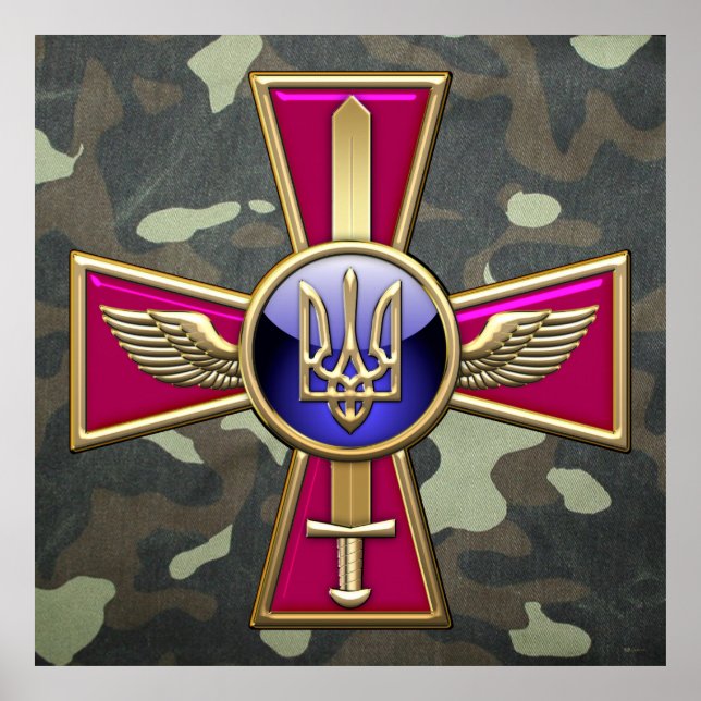 [150] Ukrainian Air Force Emblem Poster (Front)