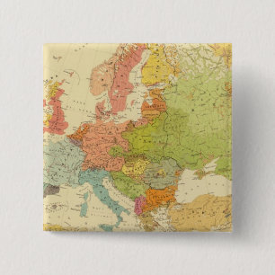 1516 European ethnographic 15 Cm Square Badge