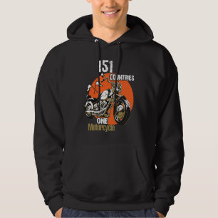151 Countries One Motorcycle Hoodie