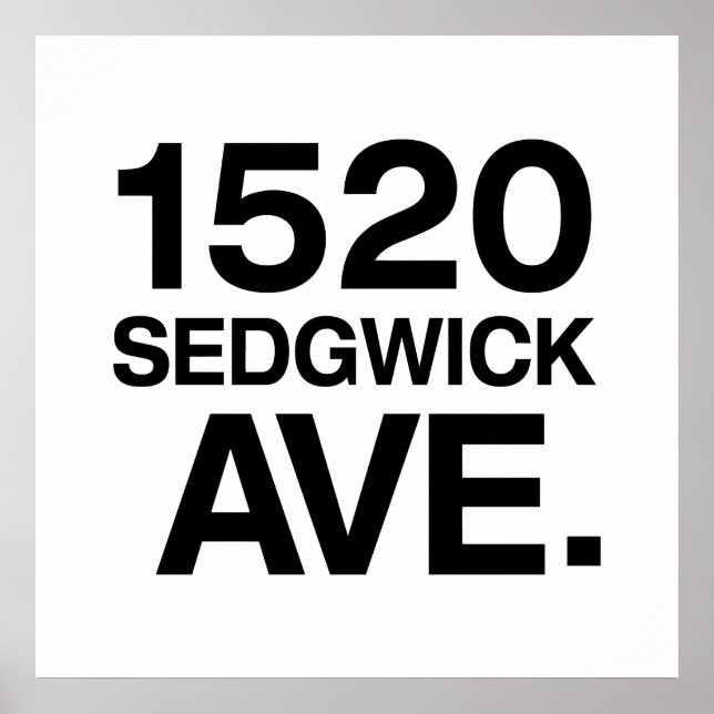 1520 SEDGWICK AVE. POSTER (Front)