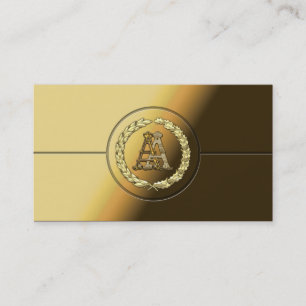 [154] AA Monogram [Gold] Business Card