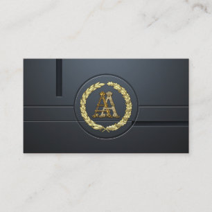 [154] AA Monogram [Gold] Business Card