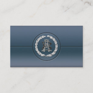 [154] AB & BA Silver Monogram Business Card