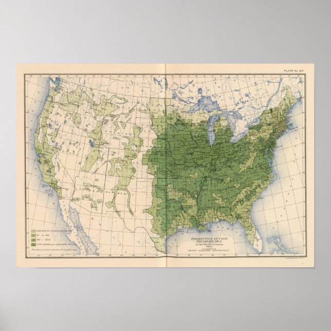 154 Corn/sq mile Poster (Front)