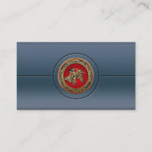 [154] Hokusai - Shoki Riding Shishi Lion Business Card