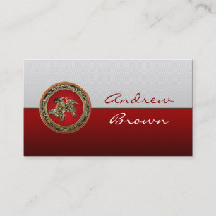 [154] Hokusai - Shoki Riding Shishi Lion Business Card