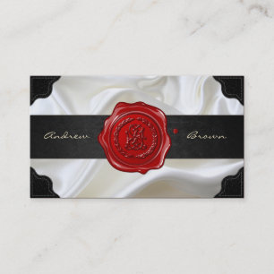 [154] JS & SJ Monogram [Wax Seal] Business Card