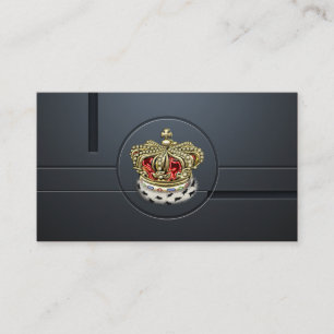 [154] Royal Crown [Fur+Gold][Red] Business Card