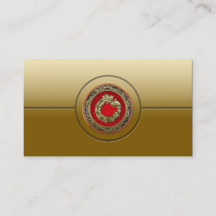 [154] Serpent God Quetzalcoatl [Gold] Business Card