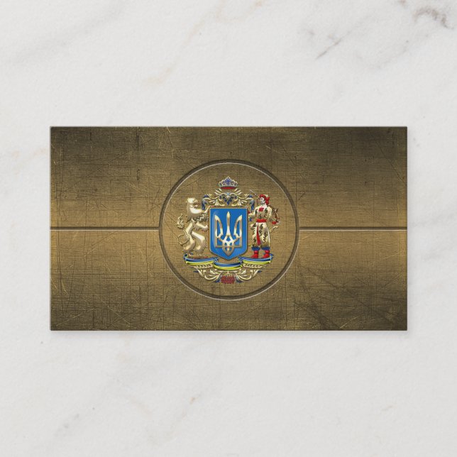 [154] Ukraine: Proposed Greater Coat of Arms Business Card (Front)