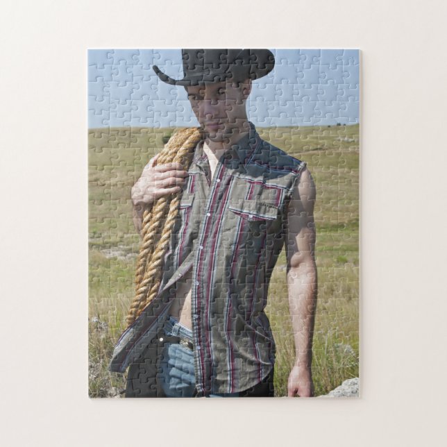 15599-RA Cowboy Jigsaw Puzzle (Vertical)