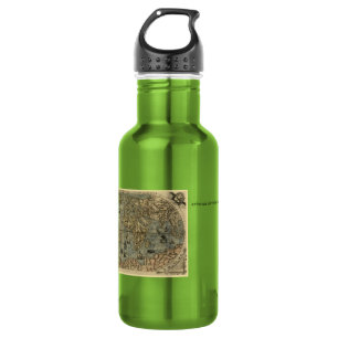 1565 Ferando Berteli (Fernando Bertelli) World Map 532 Ml Water Bottle
