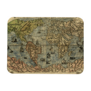 1565 Ferando Berteli (Fernando Bertelli) World Map Magnet