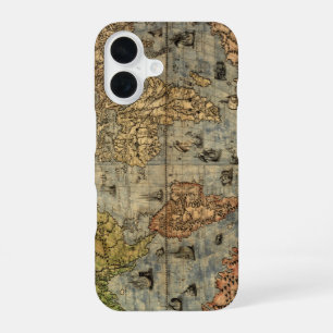 1565 Forlani Antique World Map Vintage Cartography iPhone 16 Case