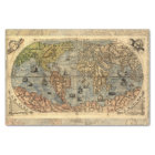 1565 Forlani Antique World Map Vintage Cartography