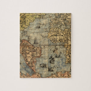 1565 Forlani AntiquevWorld Map Renaissance  Jigsaw Puzzle