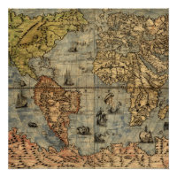1565 Forlani AntiquevWorld Map Renaissance 