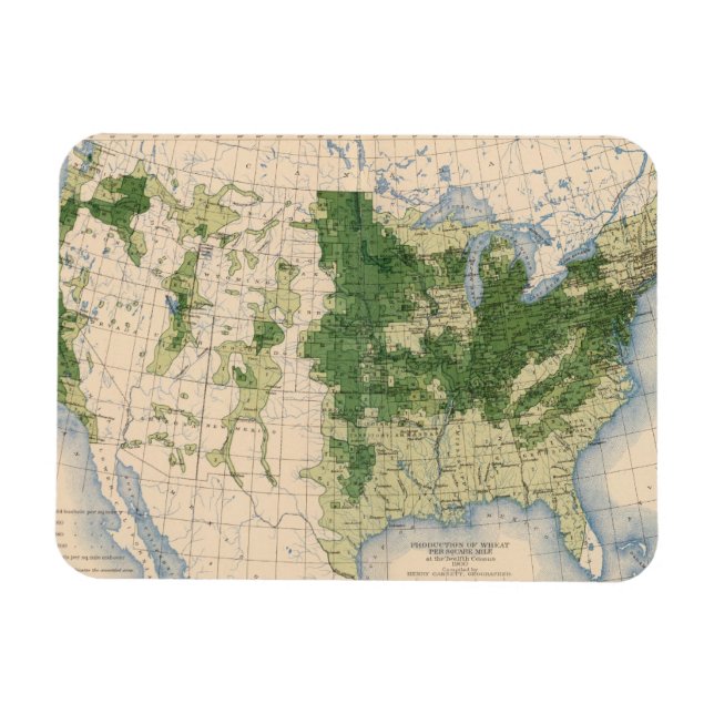 156 Wheat/sq mile Magnet (Horizontal)