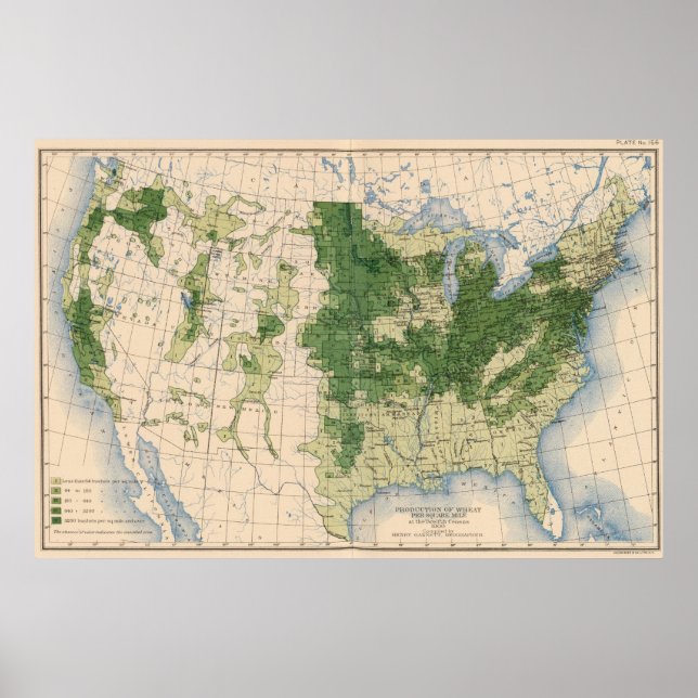 156 Wheat/sq mile Poster (Front)