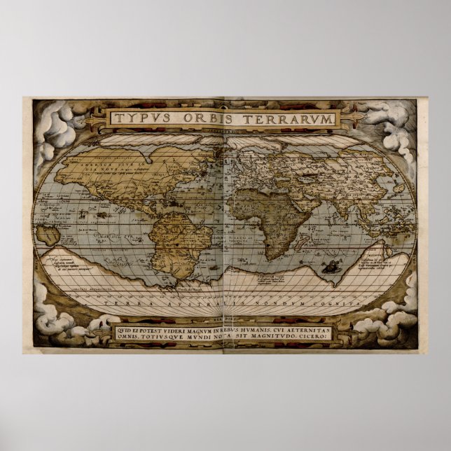 1570 World Map Poster (Front)