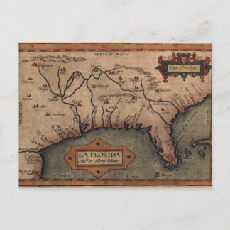 1584 La Florida Map Postcard
