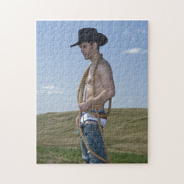 15876-RA Cowboy Jigsaw Puzzle (Vertical)