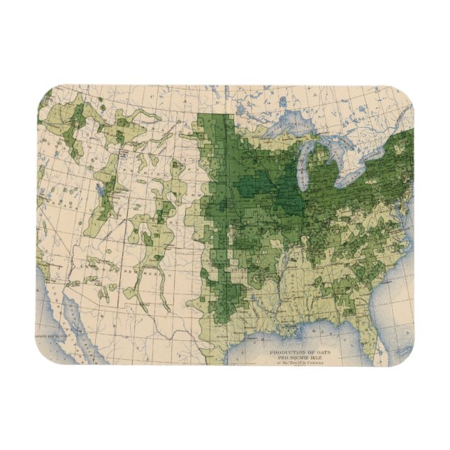 158 Oats/sq mile Magnet (Horizontal)