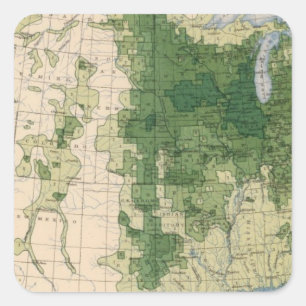 158 Oats/sq mile Square Sticker